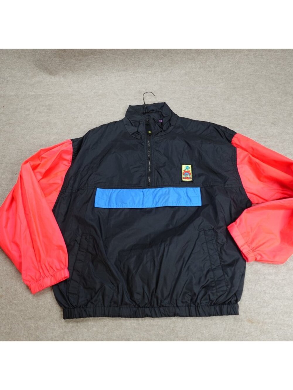Ocean Pacific Jacket Large Black Anorak Vintage OP
